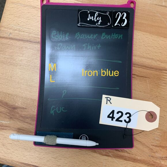 Eddie Bauer Shirt Mens L Large Iron Blue Button Down Classic Fit Printed Cotton - Picture 12 of 13